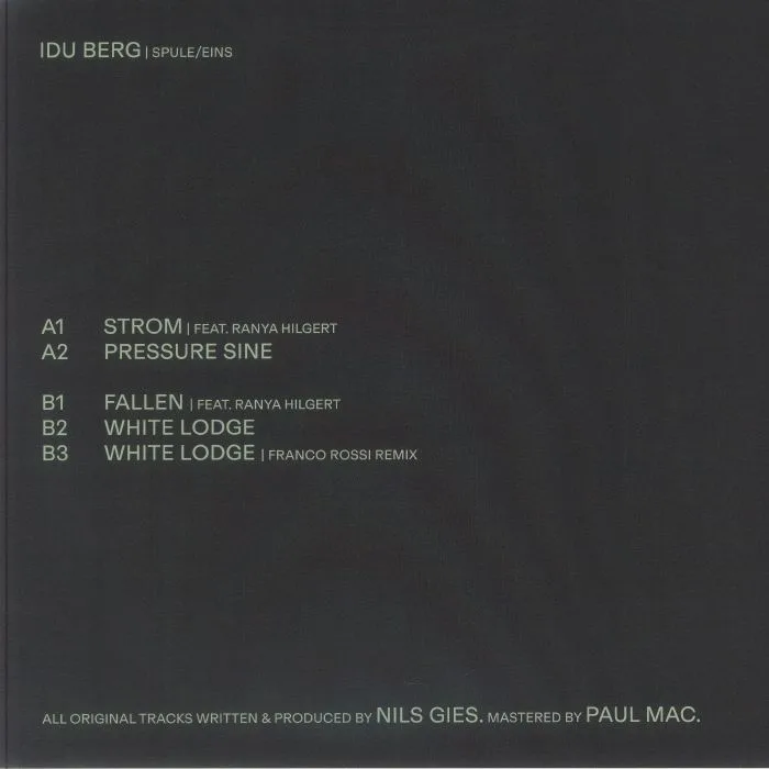 Back cover — Idu BERG — Spule / Eins