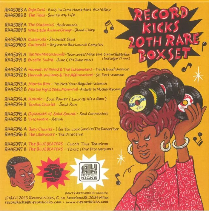 Обратная сторона обложки — VARIOUS — Record Kicks 20th Rare Box Set