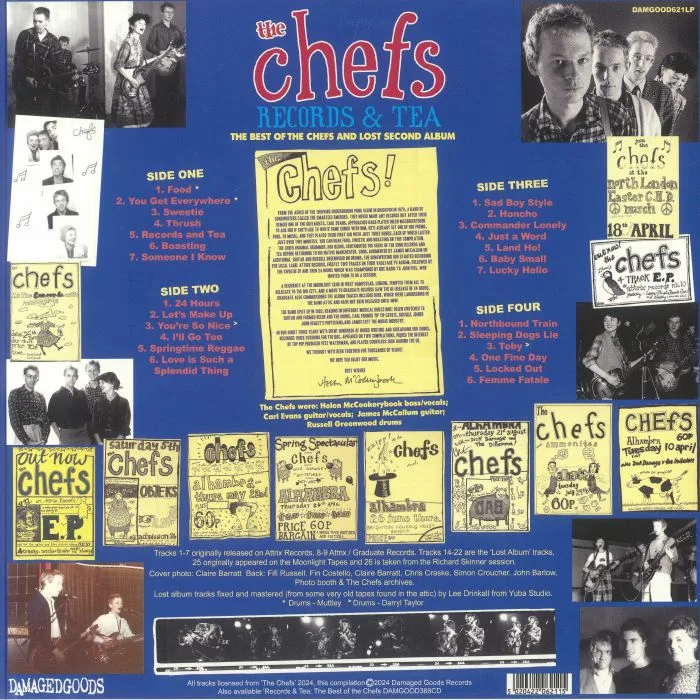 Back cover — The CHEFS — Records & Tea: The Best Of The Chefs & Lost Second Album