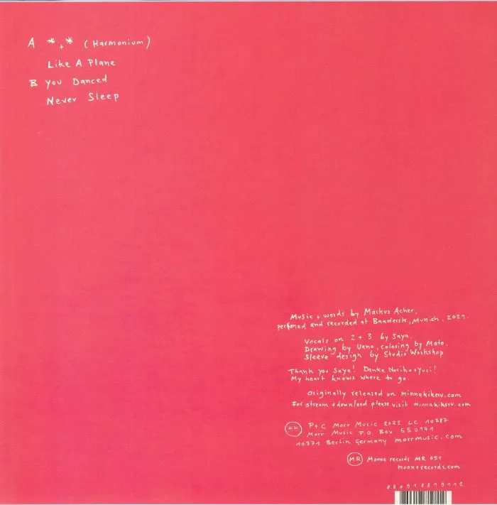 Back cover — Markus ACHER — Like A Plane