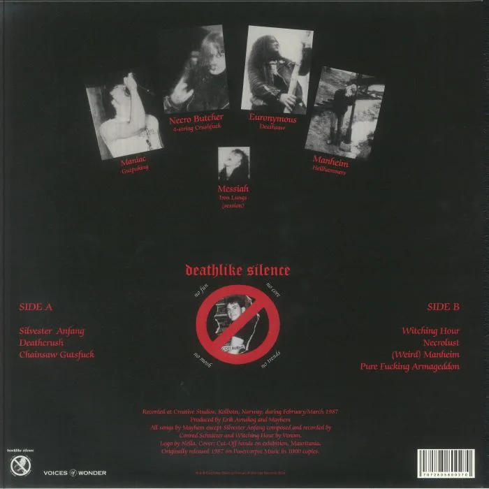 Back cover — MAYHEM — Deathcrush