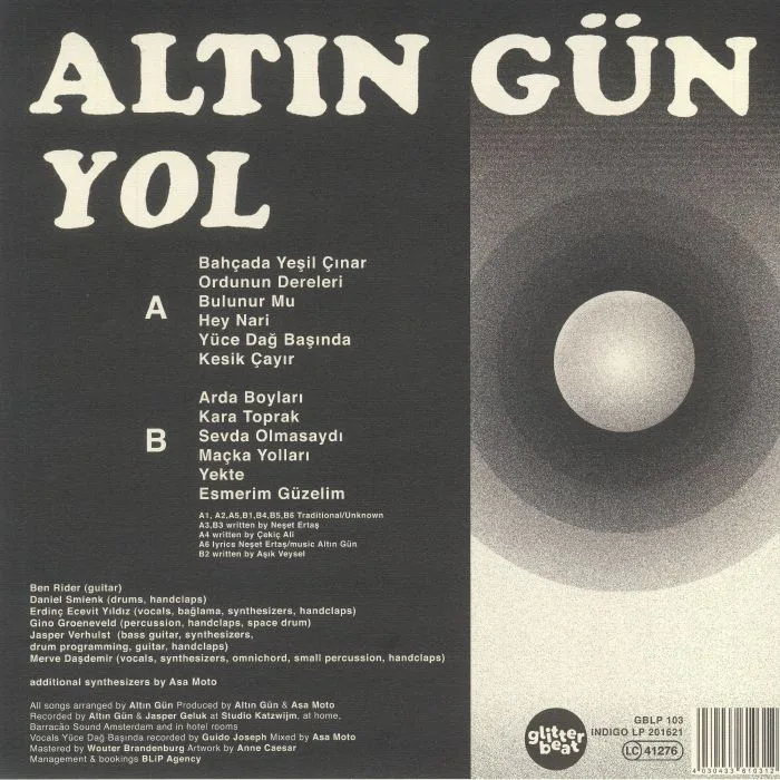 Обратная сторона обложки — ALTIN GUN — Yol