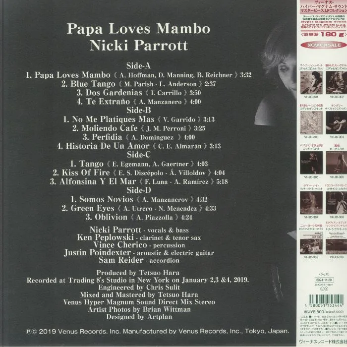 Back cover — Nicki PARROTT — Papa Loves Mambo
