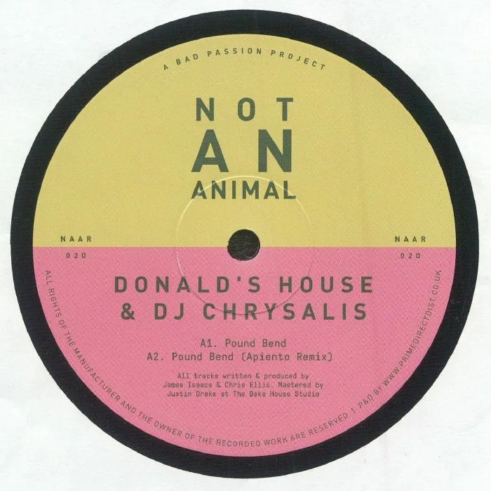 Front cover — DONALD'S HOUSE / DJ CHRYSALIS — Pound Bend
