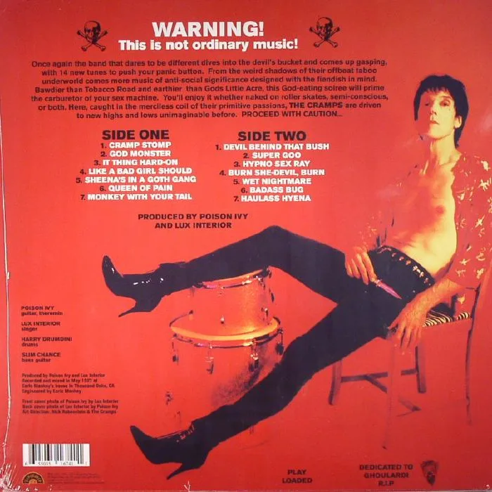 Обратная сторона обложки — The CRAMPS — Big Beat From Badsville