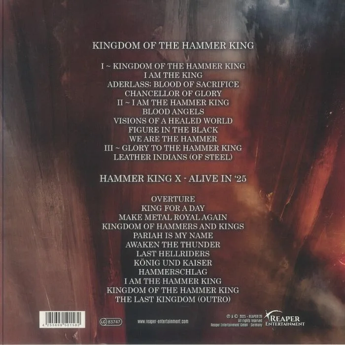 Back cover — HAMMER KING — Kingdom Of The Hammer King (remastered)
