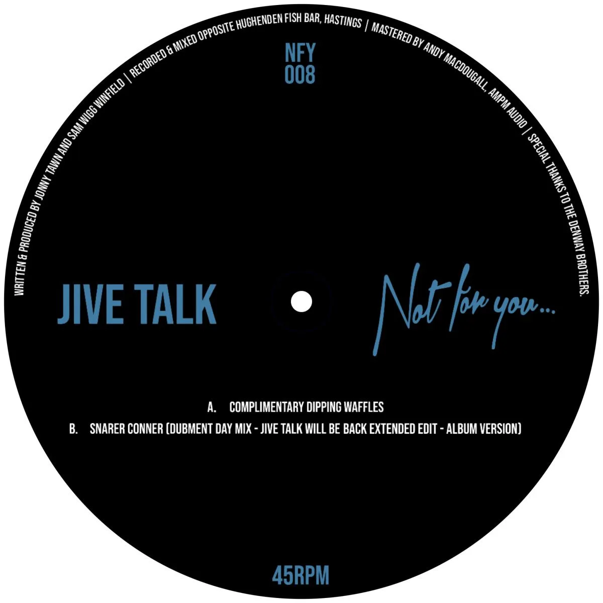 Обратная сторона обложки — Jive Talk — NFY008