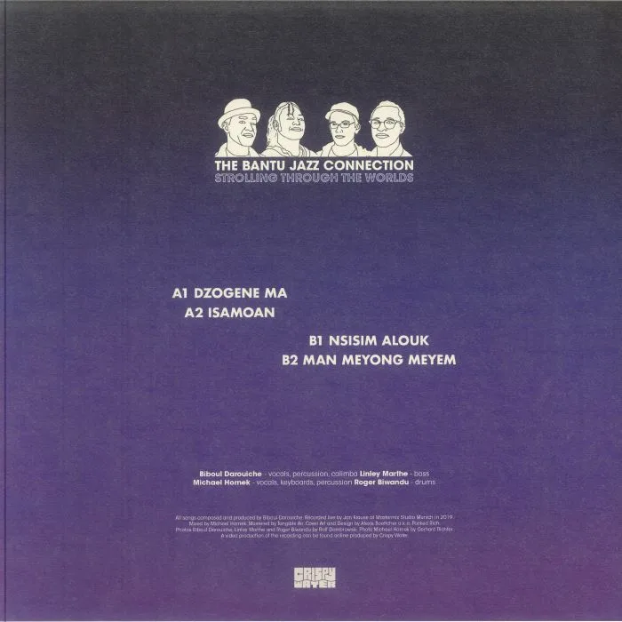 Back cover — Biboul DAROUICHE presents THE BANTU JAZZ CONNECTION — Strolling Through The Worlds