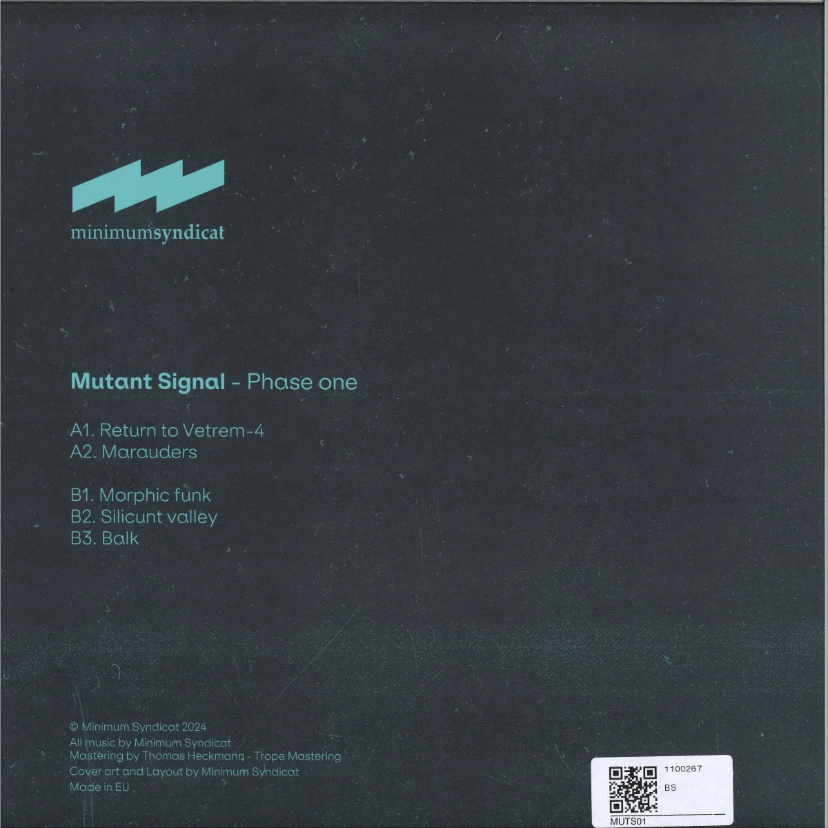 Back cover — Minimum Syndicat — Mutant signal phase one