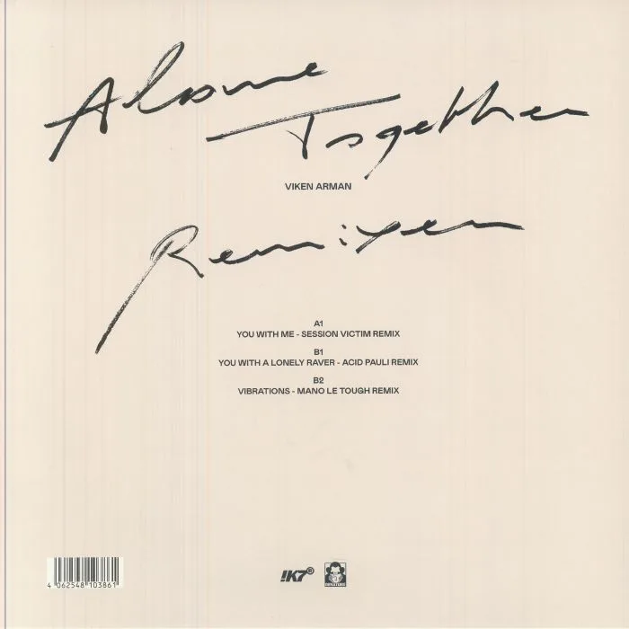 Back cover — Viken ARMAN — Alone Together Album Remix