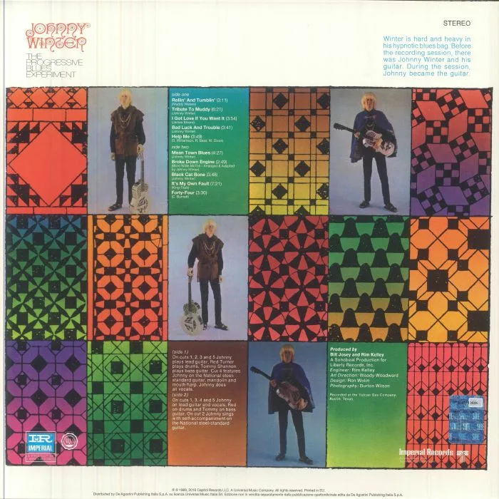 Back cover — Johnny WINTER — The Progressive Blues Experiment (reissue)