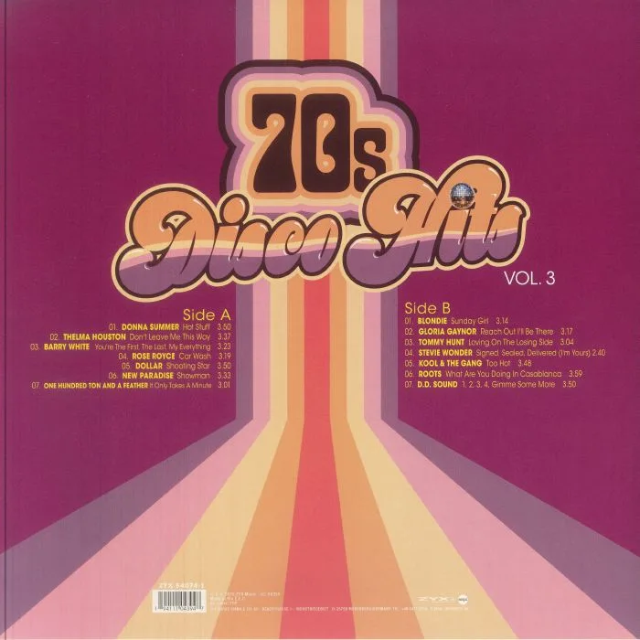 Обратная сторона обложки — VARIOUS — 70s Disco Hits Vol 3