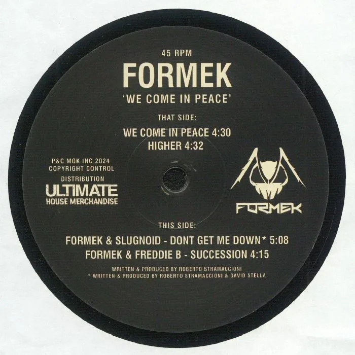 Лицевая сторона обложки — FORMEK / SLUGNOID / FREDDIE B — We Come In Peace