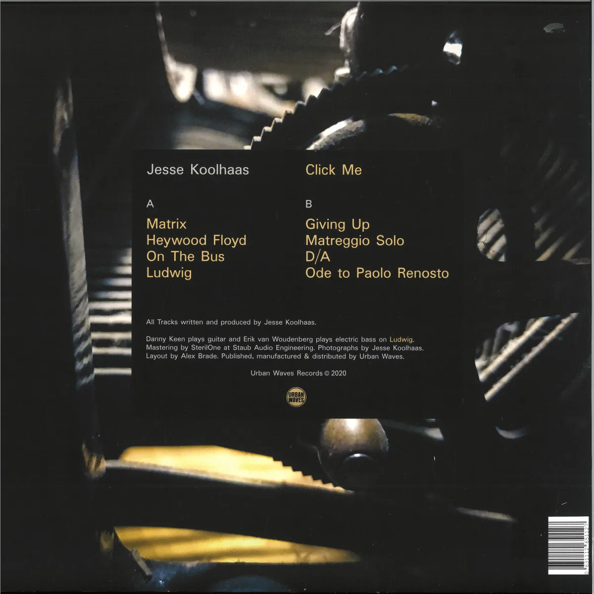 Back cover — JESSE KOOLHAAS — CLICK ME