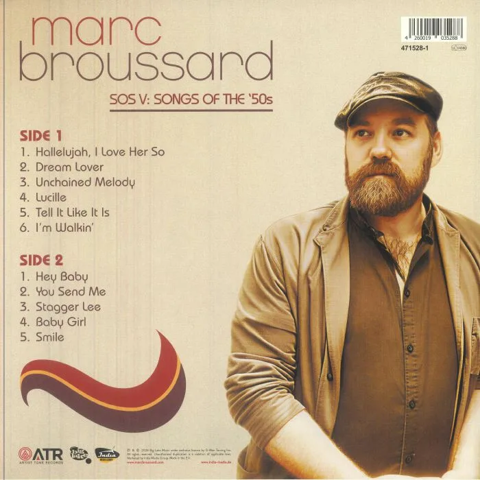 Back cover — Marc BROUSSARD — SOS V: Songs Of The '50s