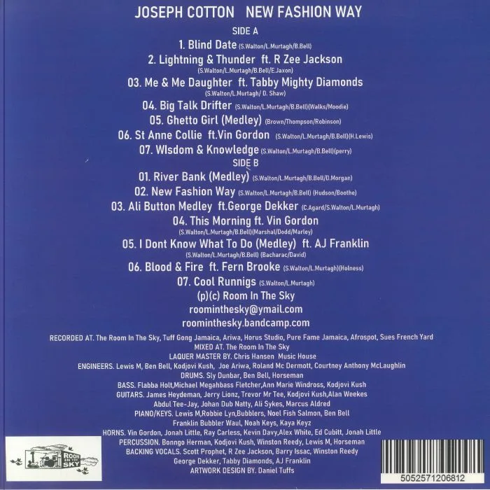 Back cover — Joseph COTTON — New Fashion Way (Record Store Day RSD 2024)
