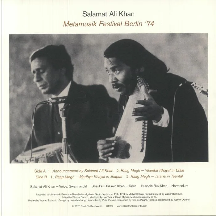 Обратная сторона обложки — Salamat Ali KHAN — Metamusik Festival Berlin '74