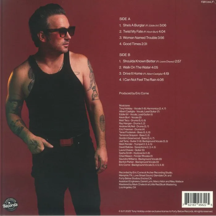 Back cover — Tony HOLIDAY — Keep Your Head Up