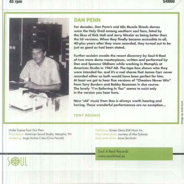 Back cover — Dan PENN — Cheaters Never Win
