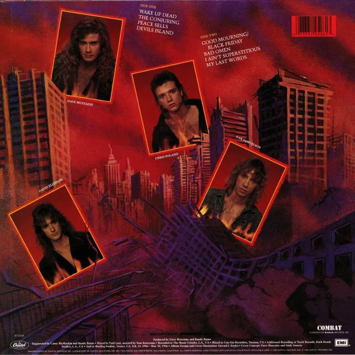 Обратная сторона обложки — MEGADETH — Peace Sells But Who's Buying?