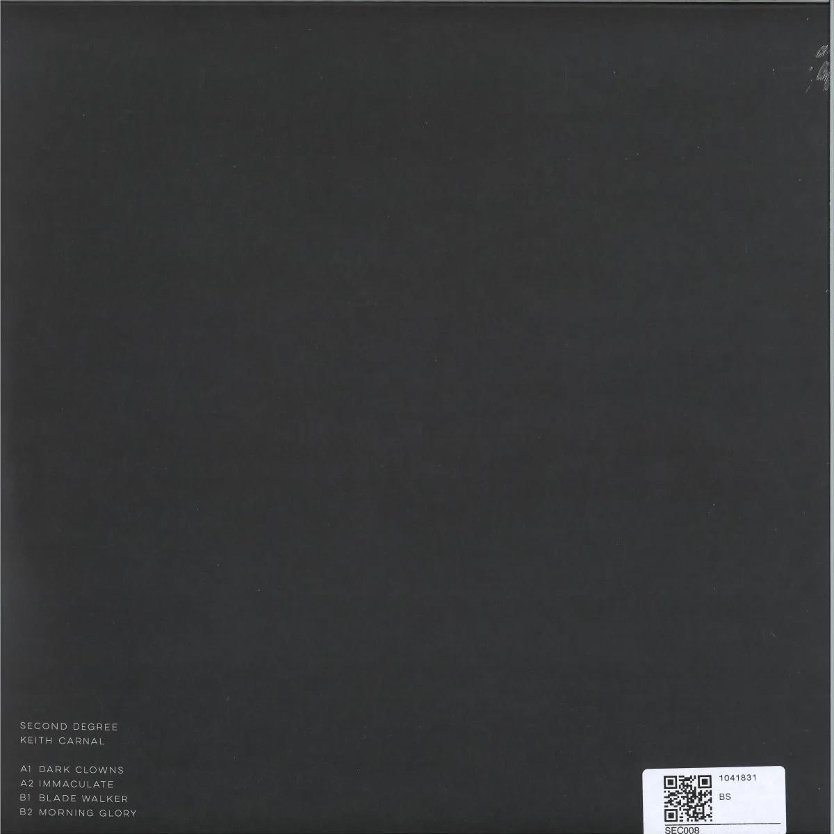 Back cover — Keith Carnal — SEC008