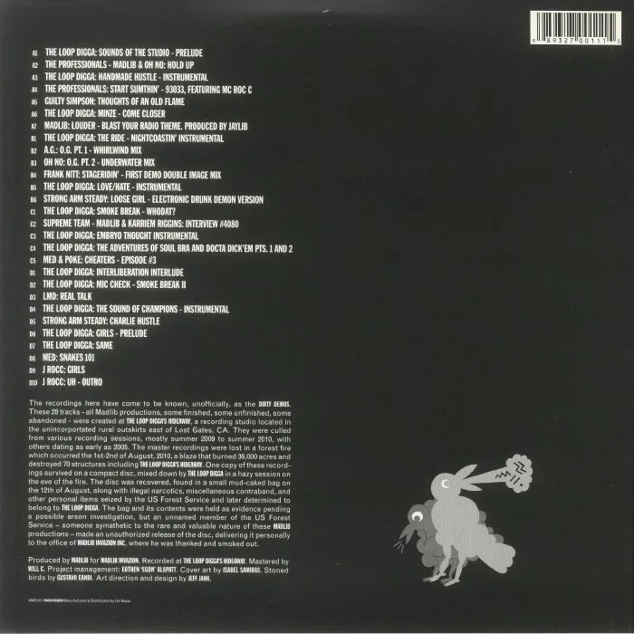 Обратная сторона обложки — MADLIB / VARIOUS — Madlib Medicine Show No 11: Low Budget Hi Fi Music (reissue)