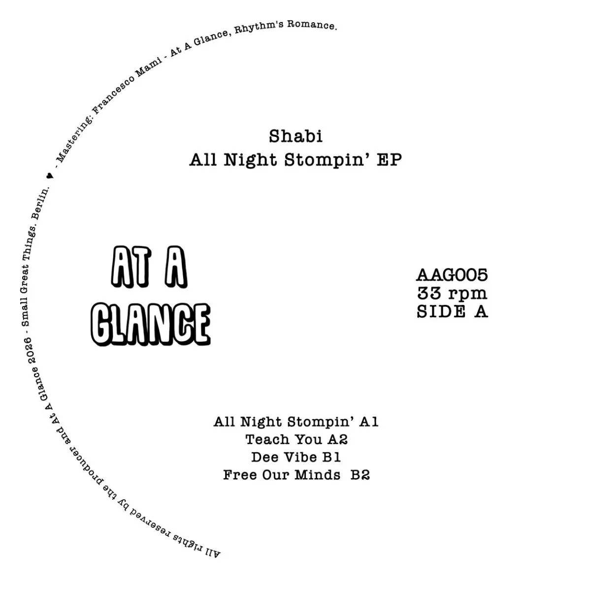Обратная сторона обложки — Shabi — All Night Stompin' EP
