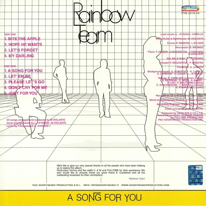 Обратная сторона обложки — RAINBOW TEAM — A Song For You (remastered)