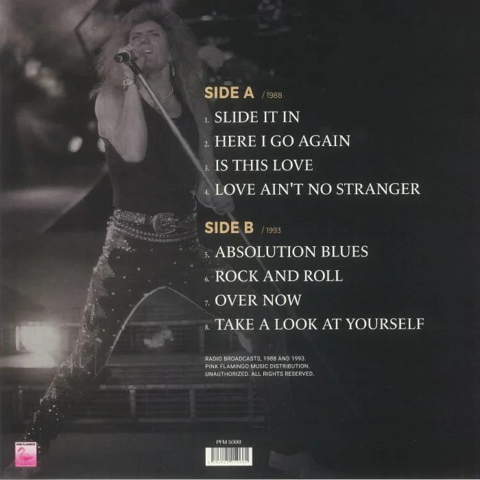 Back cover — David COVERDALE / WHITESNAKE — Here I Go Again Live 1998 & 1993