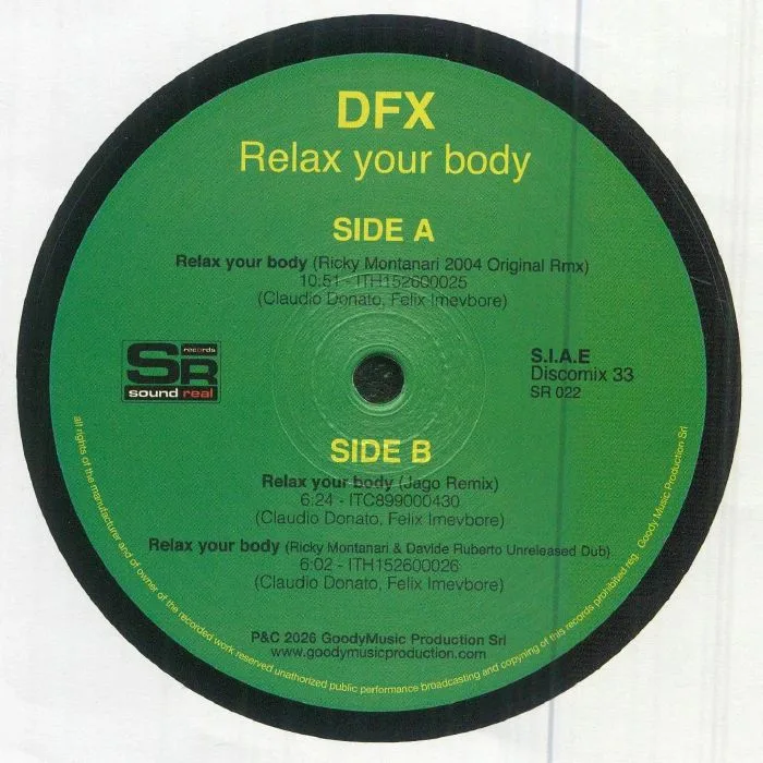 Back cover — DFX — Relax Your Body (remixes)