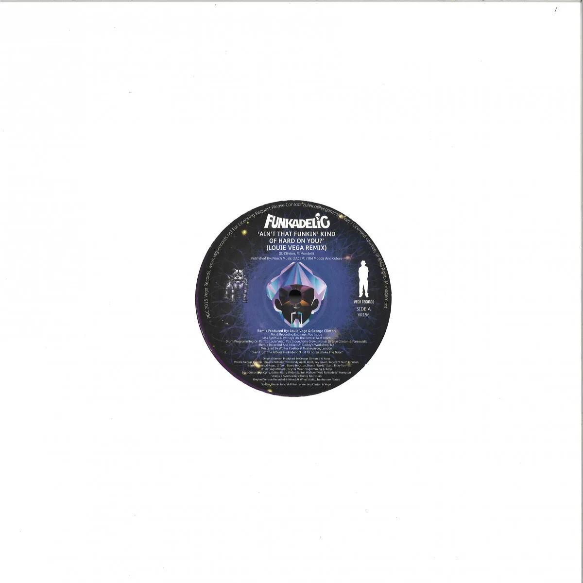 Back cover — Funkadelicfeat.Louie Vega — Ain't That Funkin' Kind Of Hard On You? (Louie Vega Remixes) (Purple Vinyl Repress)