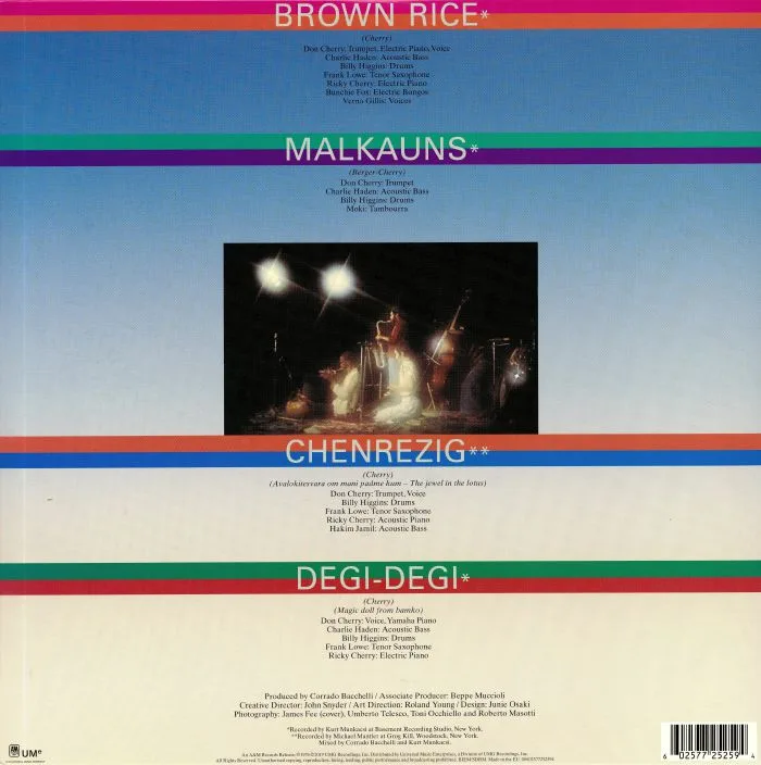 Обратная сторона обложки — Don CHERRY — Brown Rice (reissue)