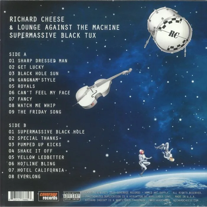 Back cover — Richard CHEESE & LOUNGE AGAINST THE MACHINE — Supermassive Black Tux