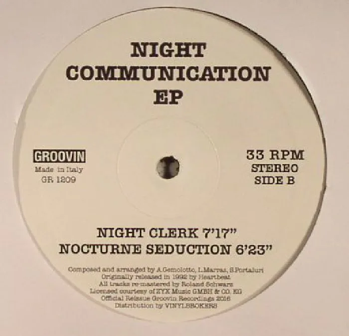 Обратная сторона обложки — NIGHT COMMUNICATION — Lose Control EP (reissue)