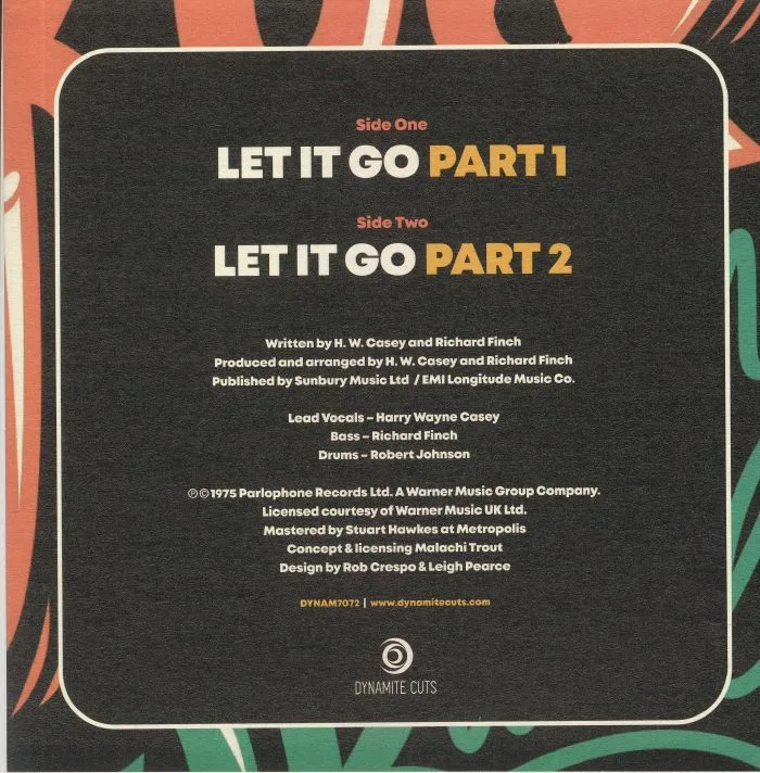 Back cover — KC & THE SUNSHINE BAND — Let It Go