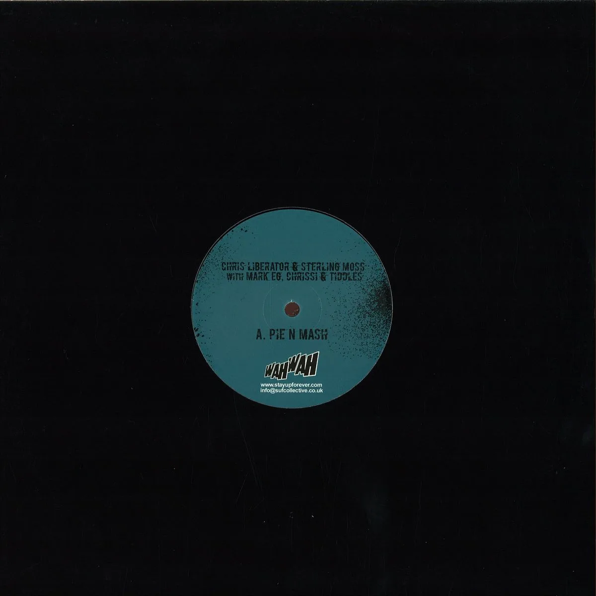 Back cover — Chris Liberator & Sterling Moss / Mark Eg / Chrissi & Tiddles — Pie N Mash / Pie N Mash N Eels
