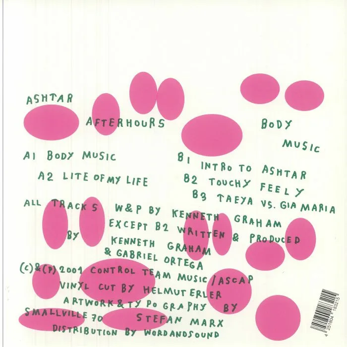 Back cover — ASHTAR AFTERHOURS — Body Music (reissue)