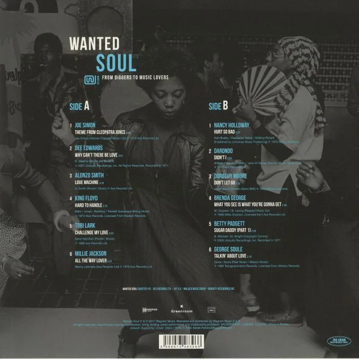 Back cover — VARIOUS — Wanted Soul (reissue)