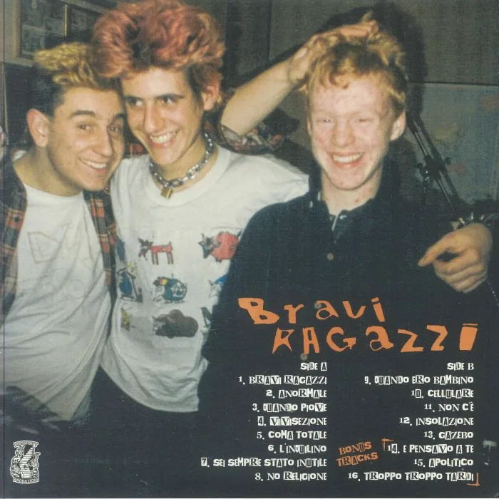 Обратная сторона обложки — I MELT — Bravi Ragazzi (reissue)