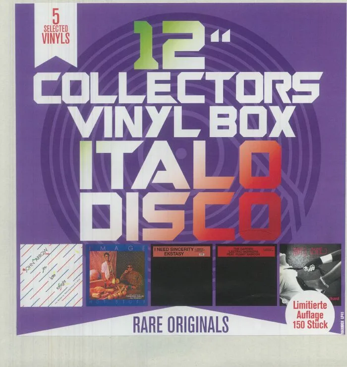 Front cover — John ARROW / EKSTASY / GARY RICHARD / IMAGE / 'LECTRIC WORKERS — 12" Collector's Vinyl Box: Italo Disco