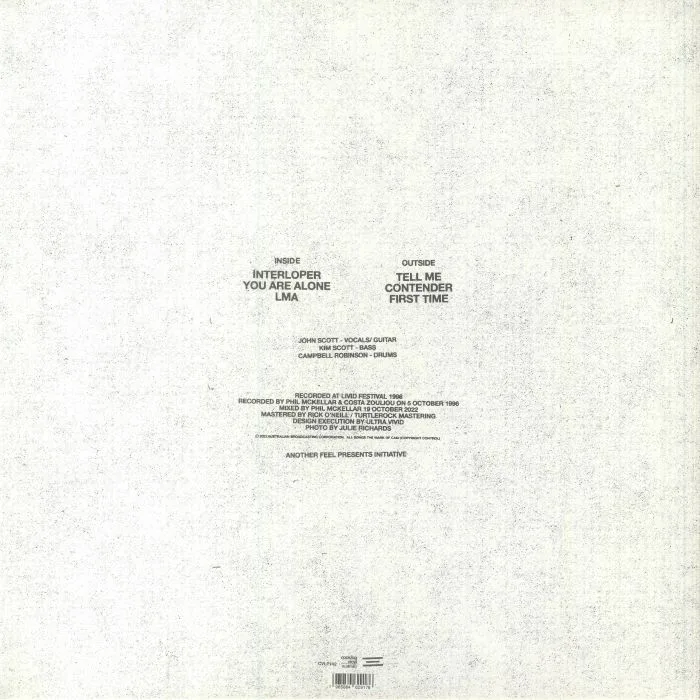 Back cover — The MARK OF CAIN — Livid Live '96