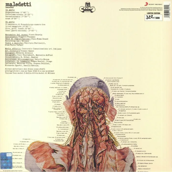 Back cover — AREA — Maledetti (Maudits) (remastered)