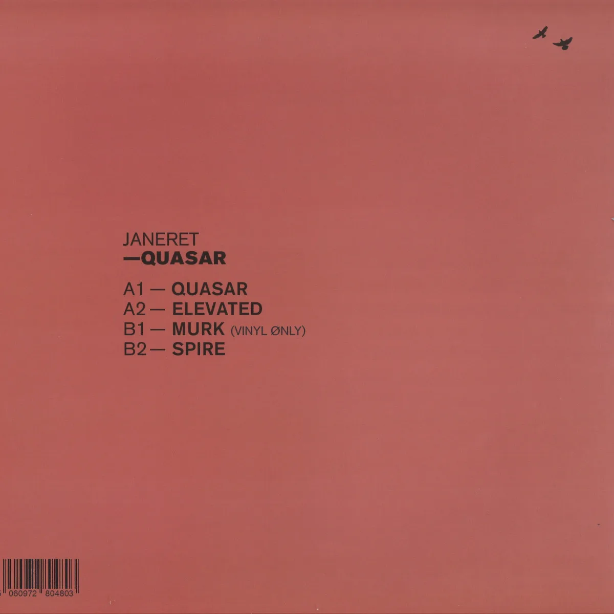 Back cover — Janeret — Quasar EP