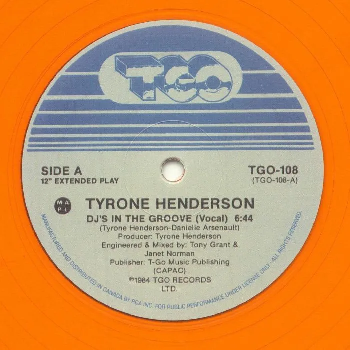 Front cover — Tyrone HENDERSON — DJ's In The Groove (reissue)