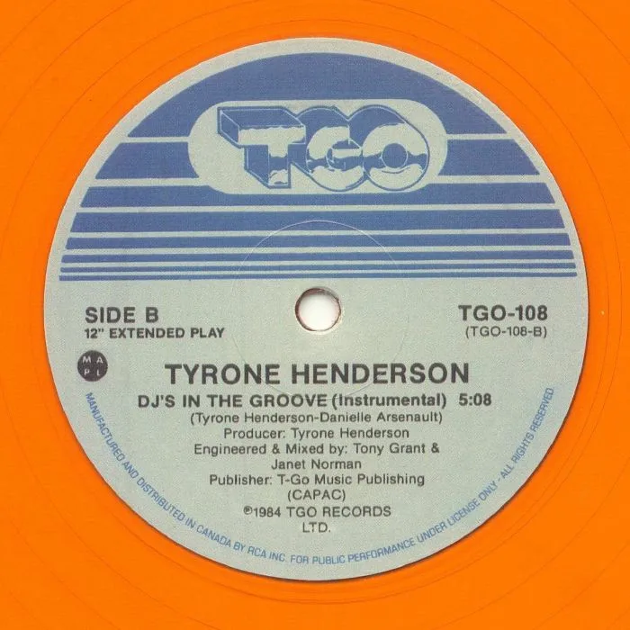 Back cover — Tyrone HENDERSON — DJ's In The Groove (reissue)