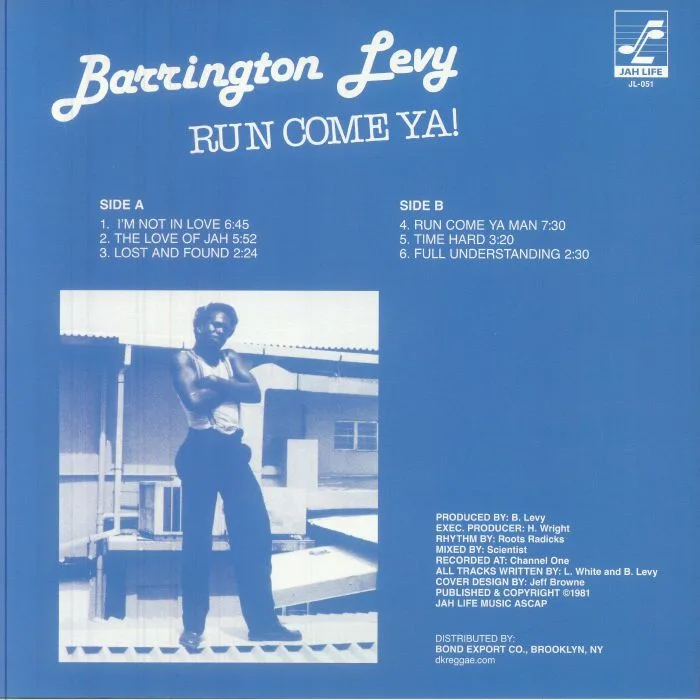 Обратная сторона обложки — Barrington LEVY — Run Come Ya! (reissue)