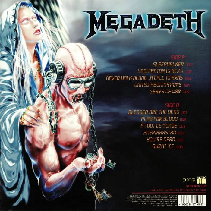 Обратная сторона обложки — MEGADETH — United Abominations (reissue)