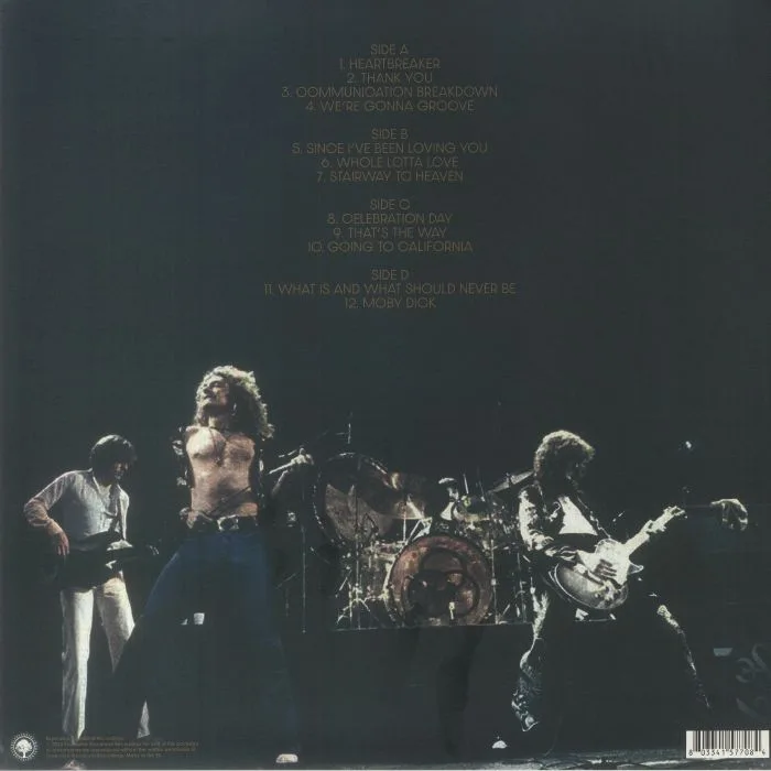 Back cover — LED ZEPPELIN — Live In Canada 1970-71