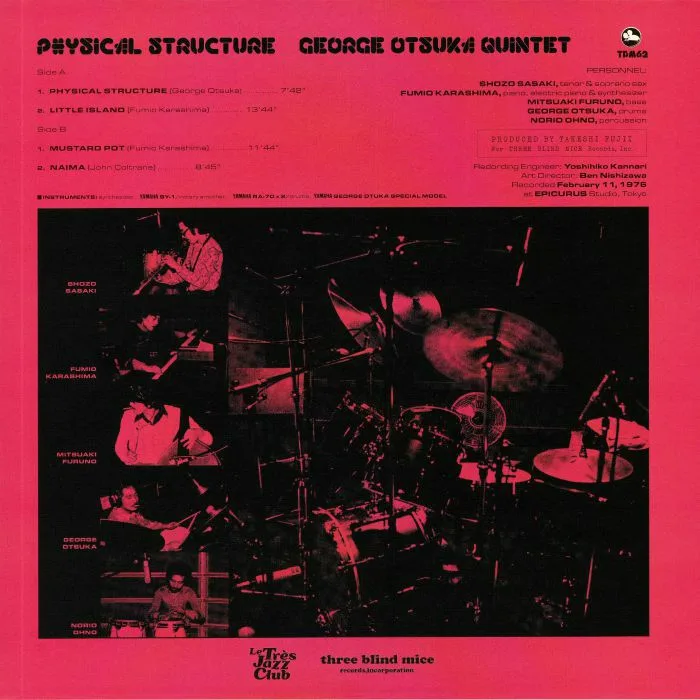 Back cover — GEORGE OTSUKA QUINTET — Physical Structure (B-STOCK)