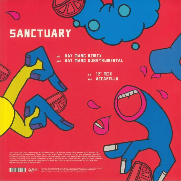 Обратная сторона обложки — HORSE MEAT DISCO / THE PHENOMENAL HANDCLAP BAND — Sanctuary